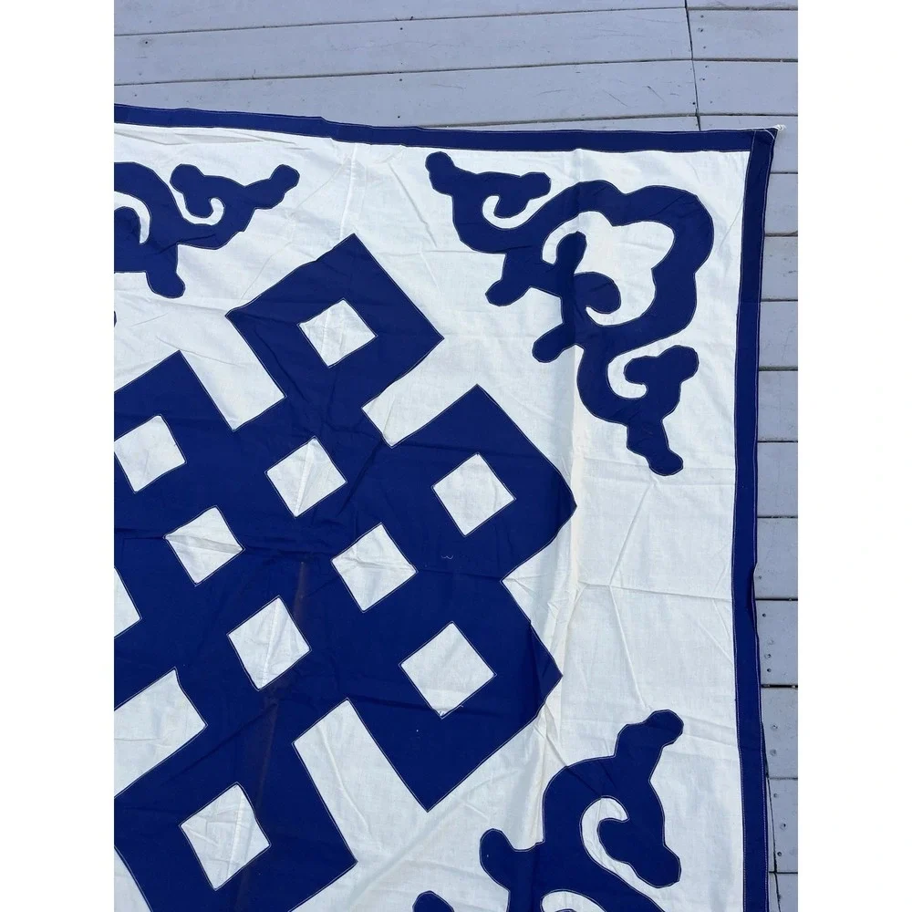 Vintage Quilt Tablecloth Wall Art Curtain Endless Knot Tibet Cotton Patchwork‎